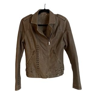 2 Bella faux leather jacket